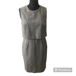 Banana Republic Black and White Plaid Dress